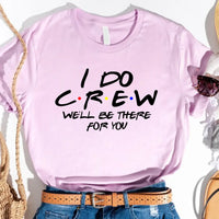 Lavender 'I DO CREW' t-shirts