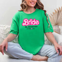 May include Green, a custom design for a Bachelorette Party T-Shirt, featuring personalized text and vibrant colors, ideal for bridal party shirts.