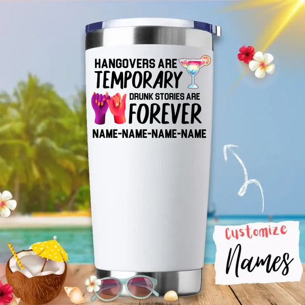 May include Drunk Stories Are Forever Personalized Tumbler featuring custom names and date options, with a sleek design and vibrant color options.