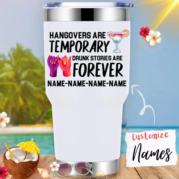 May include Drunk Stories Are Forever Personalized Tumbler featuring custom names and date options, with a sleek design and vibrant color options.