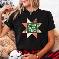 O Come Let Us Adore Him Comfort Colors Christmas T-Shirt