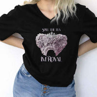 Spill the Tea, I'm Royal V-Neck Tee – Regency BookTok Shirt