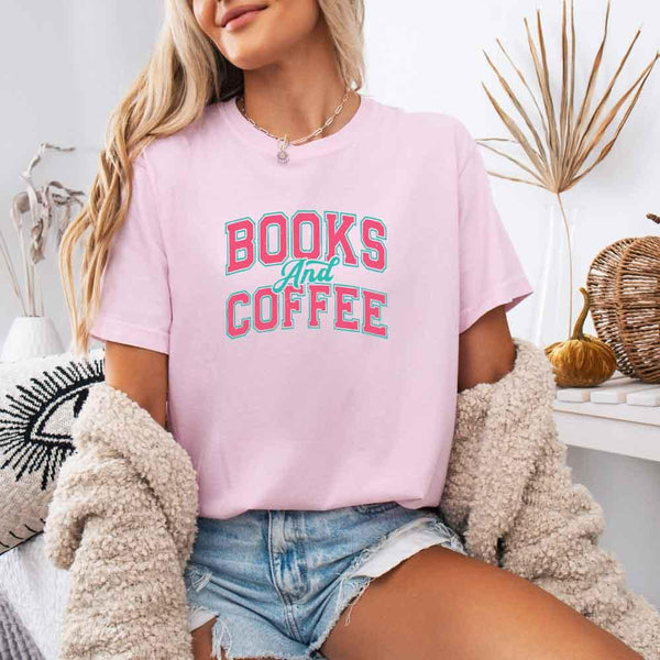 Comfort Colors Books & Coffee – Trendy BookTok Reader Graphic Tee