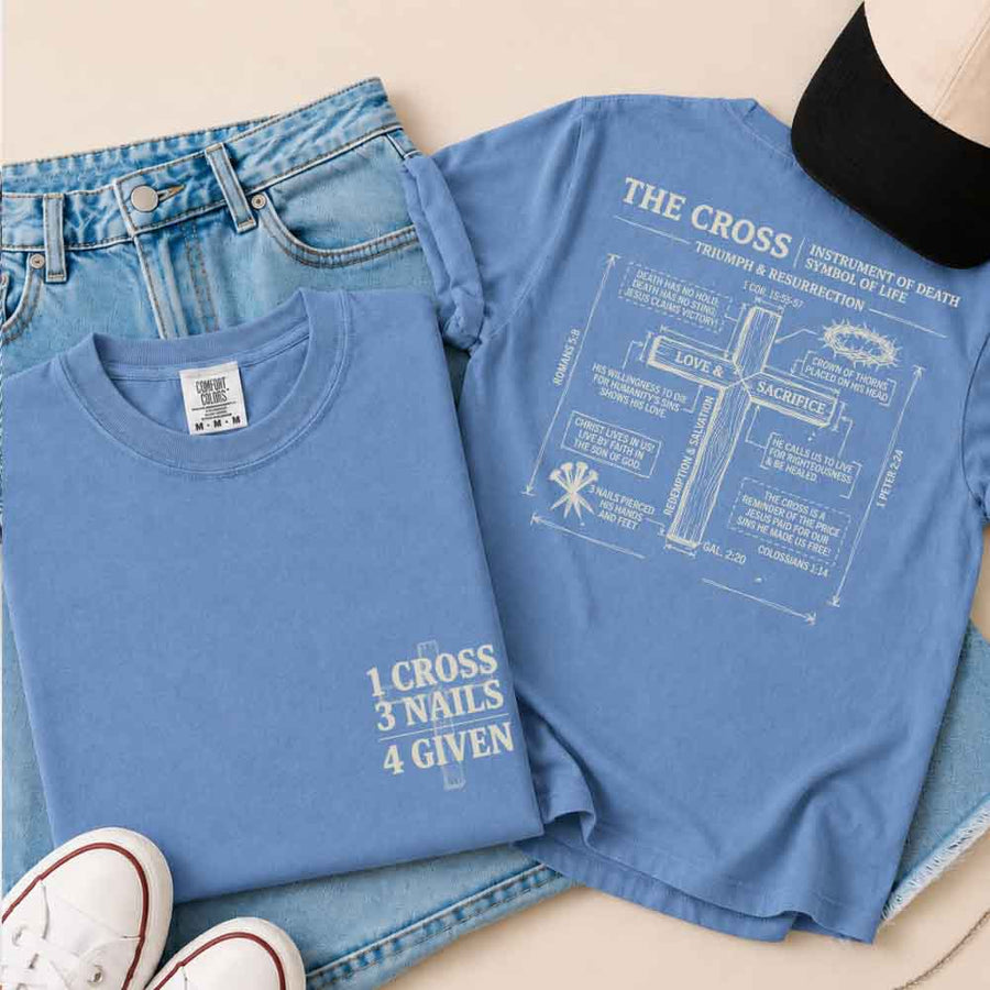 The Cross Comfort Colors - Christian Faith Graphic Tee