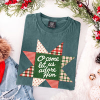 O Come Let Us Adore Him Comfort Colors Christmas T-Shirt