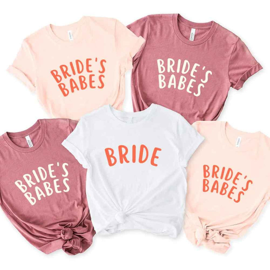 May include Bride's Babes Tees for Bridesmaids, showcasing trendy designs perfect for bridal parties and wedding celebrations.