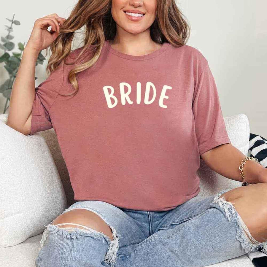 May include Mauve Bride's Babes Tees for Bridesmaids, showcasing trendy designs perfect for bridal parties and wedding celebrations.