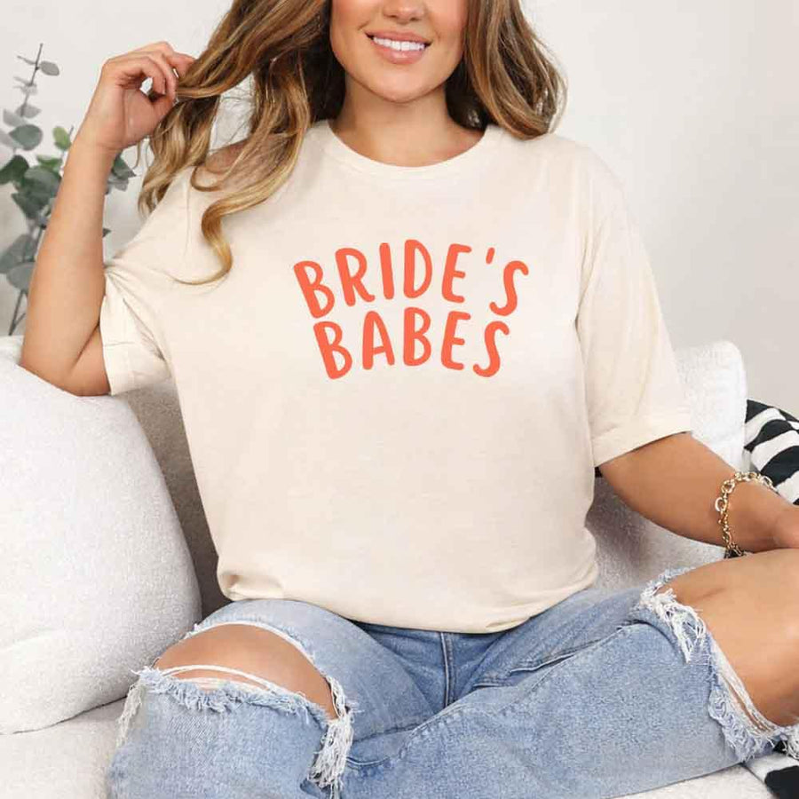 May include Cream Bride's Babes Tees for Bridesmaids, showcasing trendy designs perfect for bridal parties and wedding celebrations.
