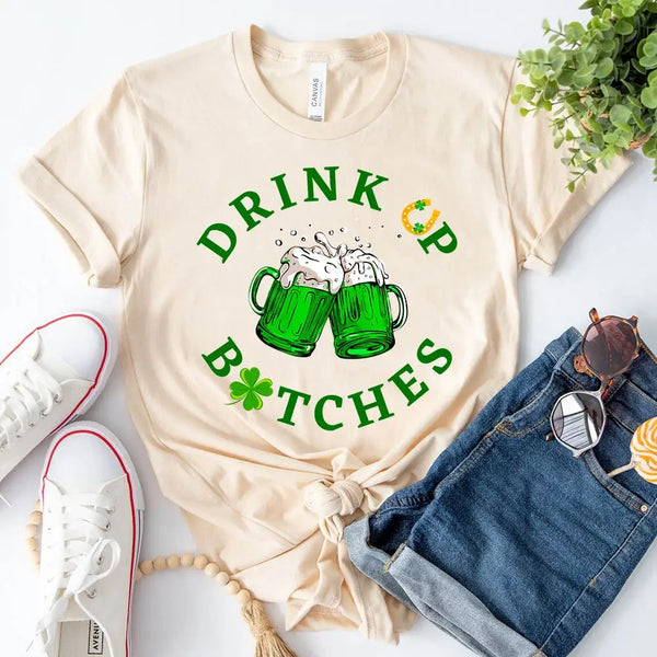 cheers fuckers drink up bitches saint paddy couples white t shirt 6
