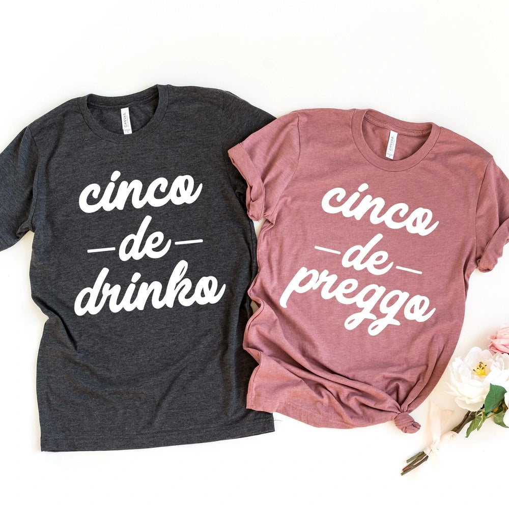 Cinco De Drinko Couples Tee