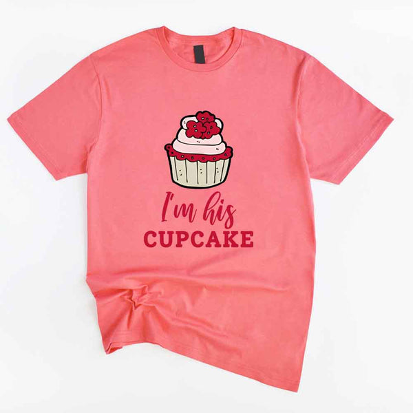 May include a cupcake-themed couple t-shirt with playful graphics symbolizing love and sweetness.