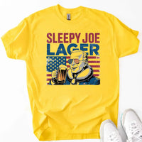 Sleepy Joe Lager 4th of July Shirt – Funny Biden Beer Tee for Independence Day Daisy