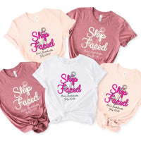 May include custom bridal shirt for bride and crew with nautical bachelorette party design, personalized matching tees for bride squad, bridesmaids, beach trip, boat party, and wedding celebration.