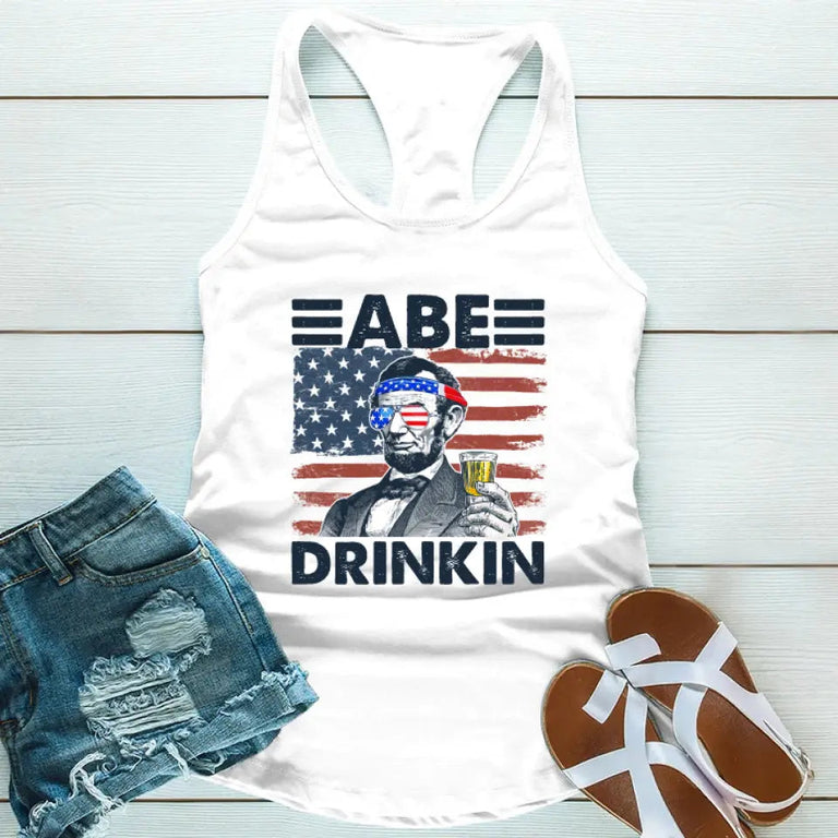 Customizer - 4th Of July Boozy President Tank Top