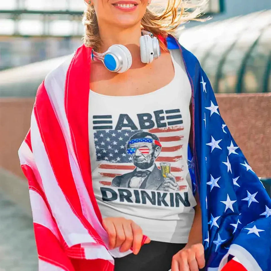 Customizer - 4th Of July Boozy President Tank Top