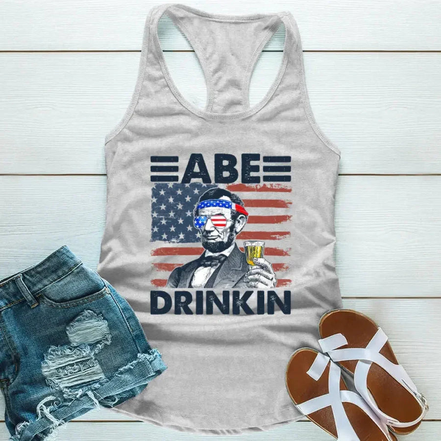 Customizer - 4th Of July Boozy President Tank Top