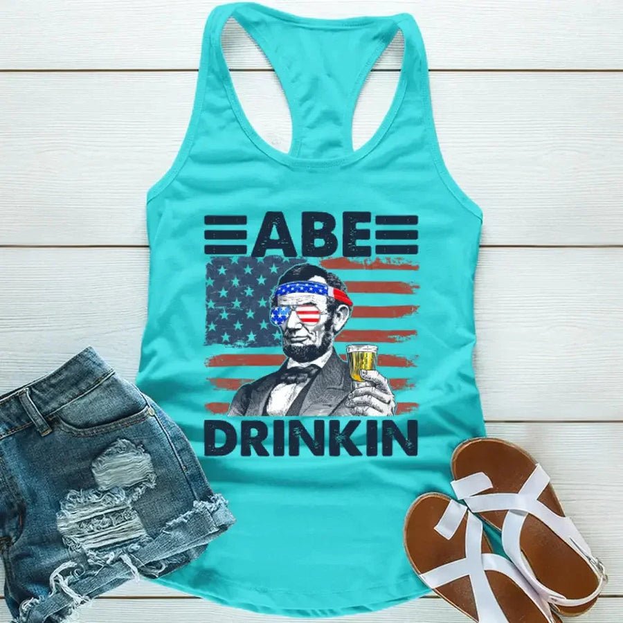 Customizer - 4th Of July Boozy President Tank Top