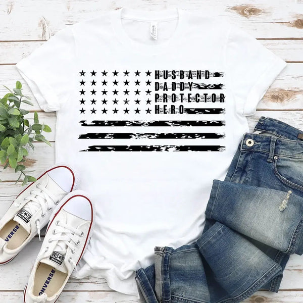 Customizer - American Dad Flag Patriotic Father's Day T-shirt