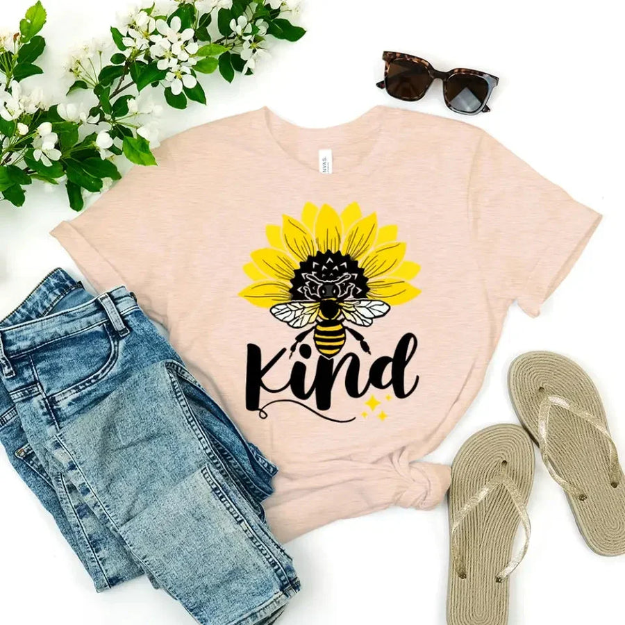 Customizer - Bee Kind Sunflower - Be Kind Tee