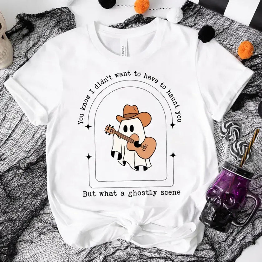 Customizer - But What A Ghostly Scene Halloween T-shirt