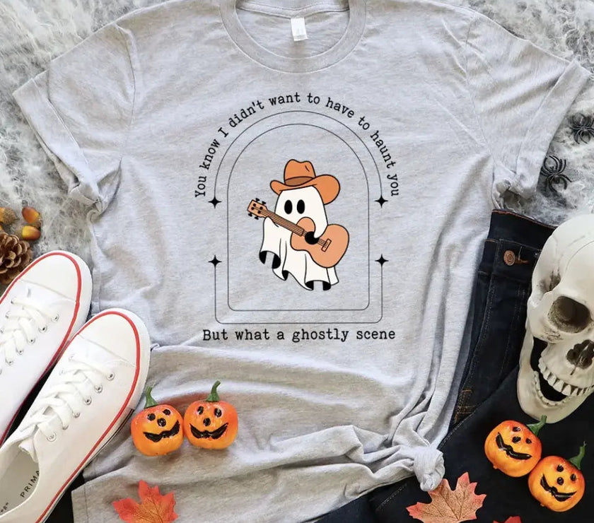 Customizer - But What A Ghostly Scene Halloween T-shirt