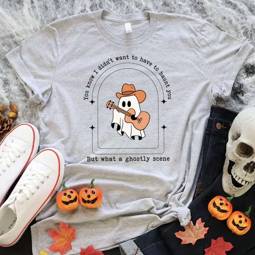 Customizer - But What A Ghostly Scene Halloween T-shirt