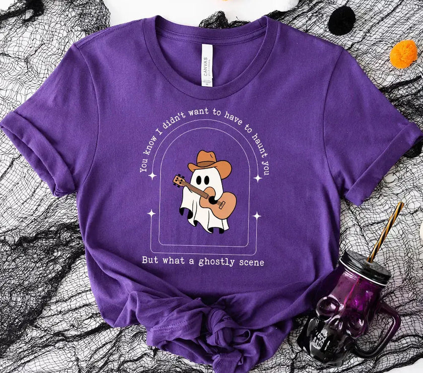 Customizer - But What A Ghostly Scene Halloween T-shirt