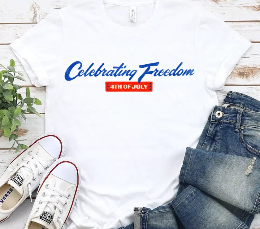 Customizer - Celebrating Freedom 4th Of July T-shirt