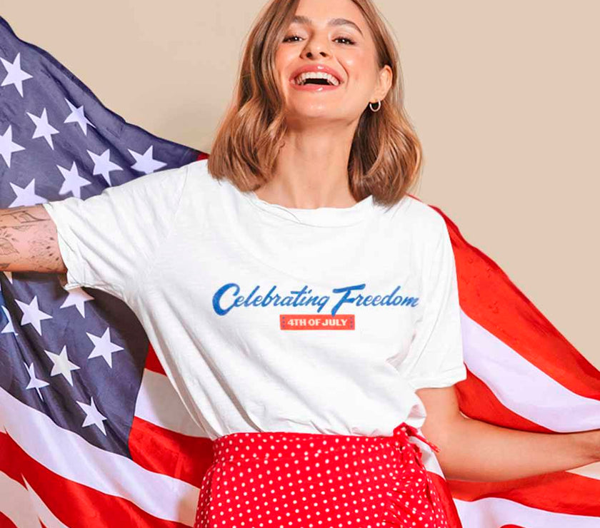 Customizer - Celebrating Freedom 4th Of July T-shirt