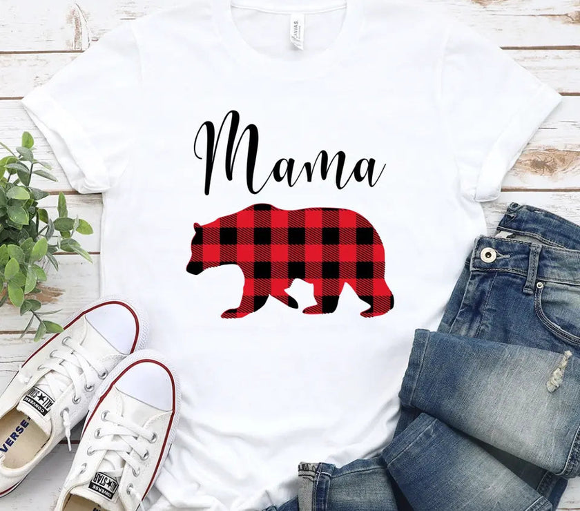 Customizer - Christmas Mama Bear Family Tee