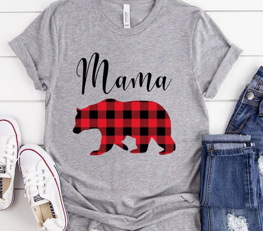 Customizer - Christmas Mama Bear Family Tee