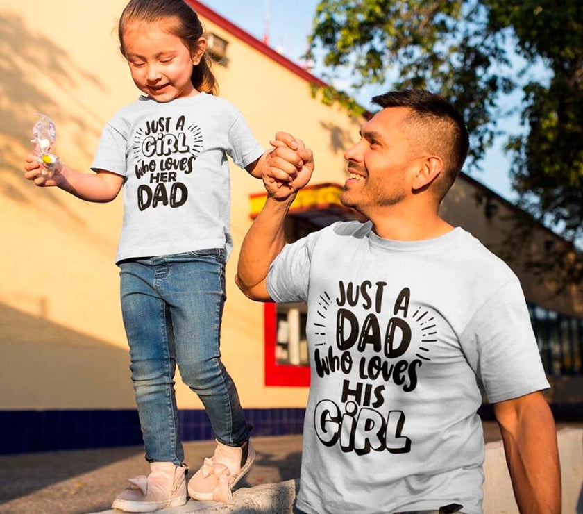 Customizer - Just A Dad Who Loves His Girl Tee