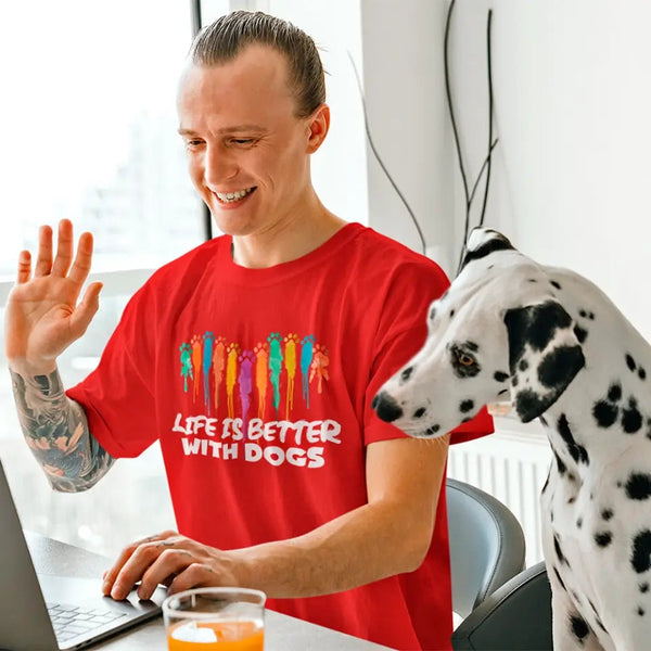 Customizer - Life Is Better With Dogs For Dog Lovers Unisex Tee