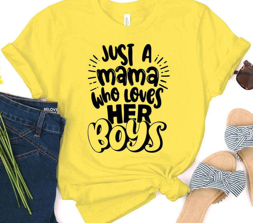 Customizer - Mama Who Loves Her Boys T-Shirt