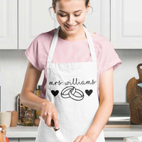 Customizer - Mrs Personalized With Rings Apron