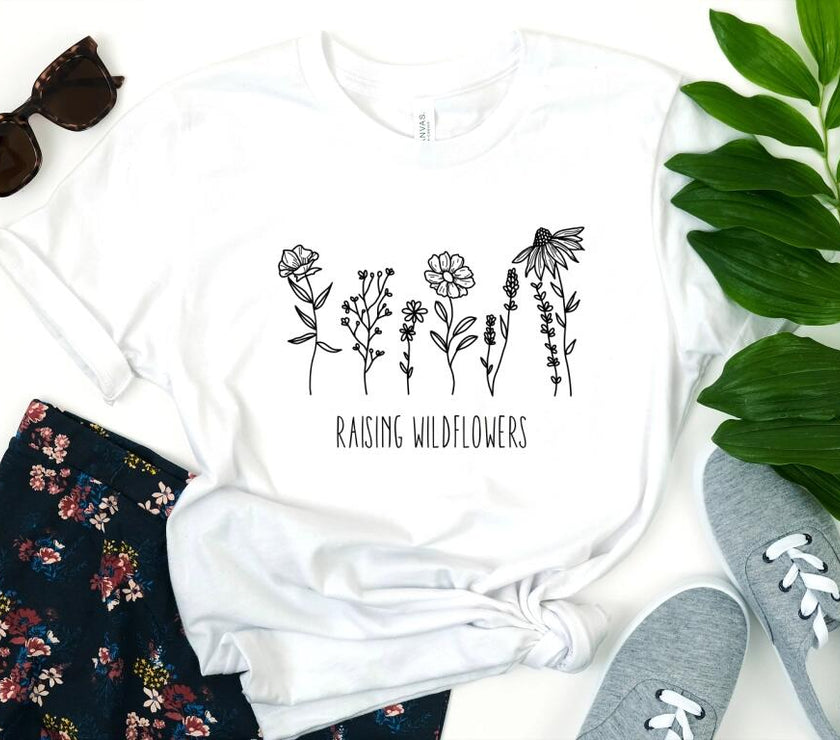 Customizer - Raising Little Wildflowers Tee - Mom And Me Easter Tee