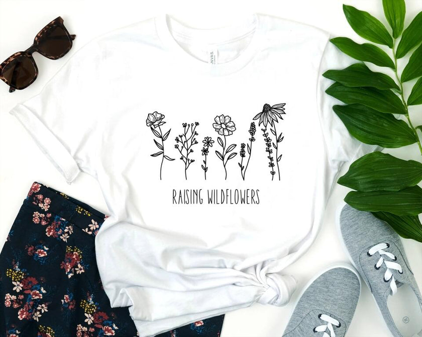 Customizer - Raising Little Wildflowers Tee - Mom And Me Easter Tee