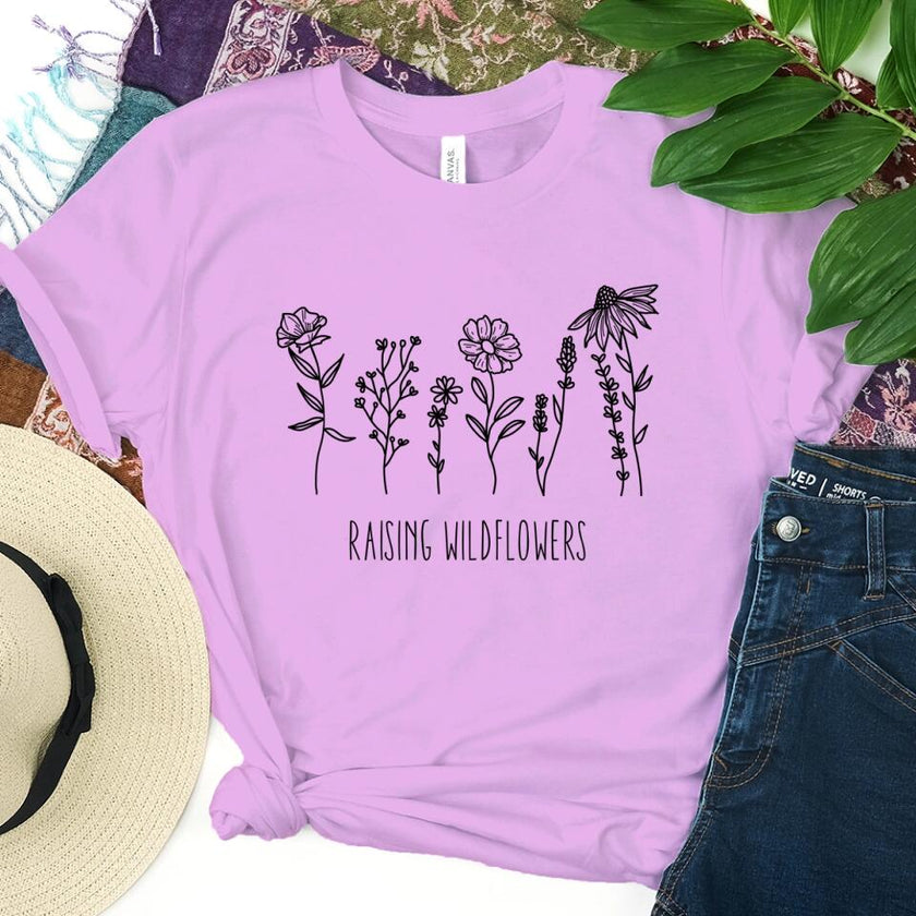 Customizer - Raising Little Wildflowers Tee - Mom And Me Easter Tee