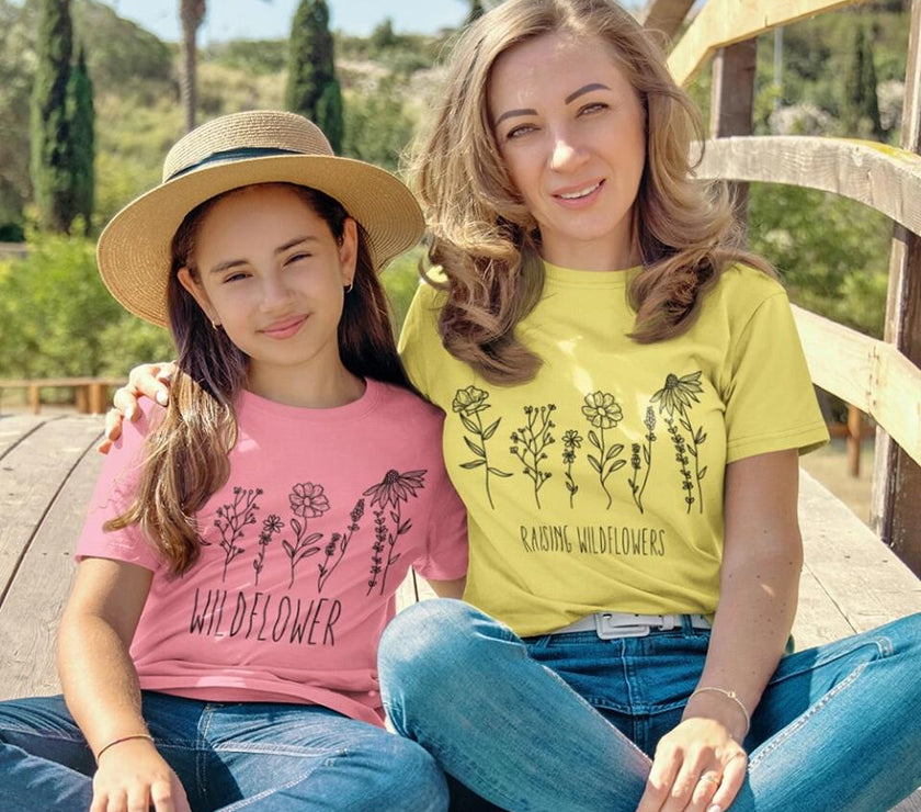 Customizer - Raising Little Wildflowers Tee - Mom And Me Easter Tee