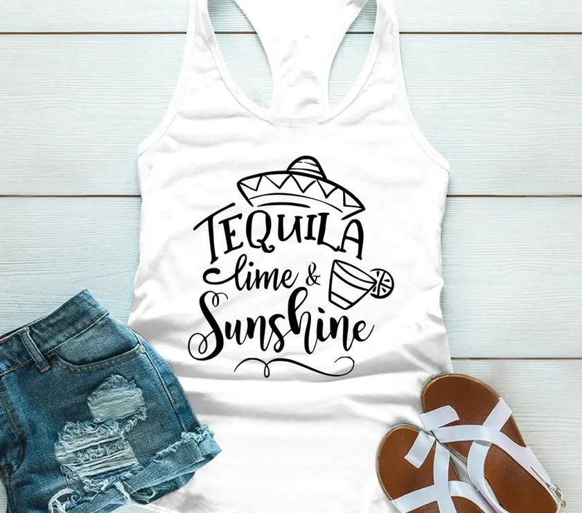 Customizer - Tequila Lime And Sunshine Friends Tank Top