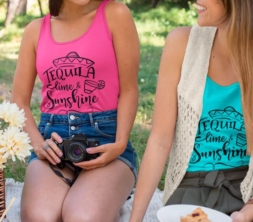 Customizer - Tequila Lime And Sunshine Friends Tank Top