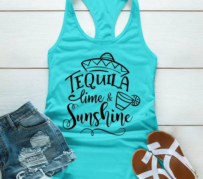 Customizer - Tequila Lime And Sunshine Friends Tank Top