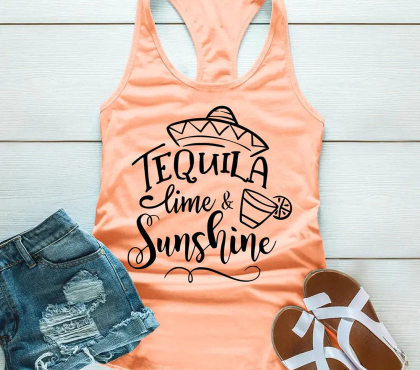 Customizer - Tequila Lime And Sunshine Friends Tank Top