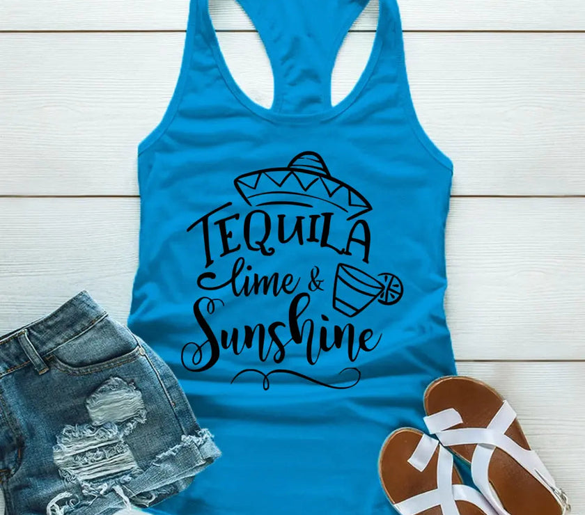 Customizer - Tequila Lime And Sunshine Friends Tank Top