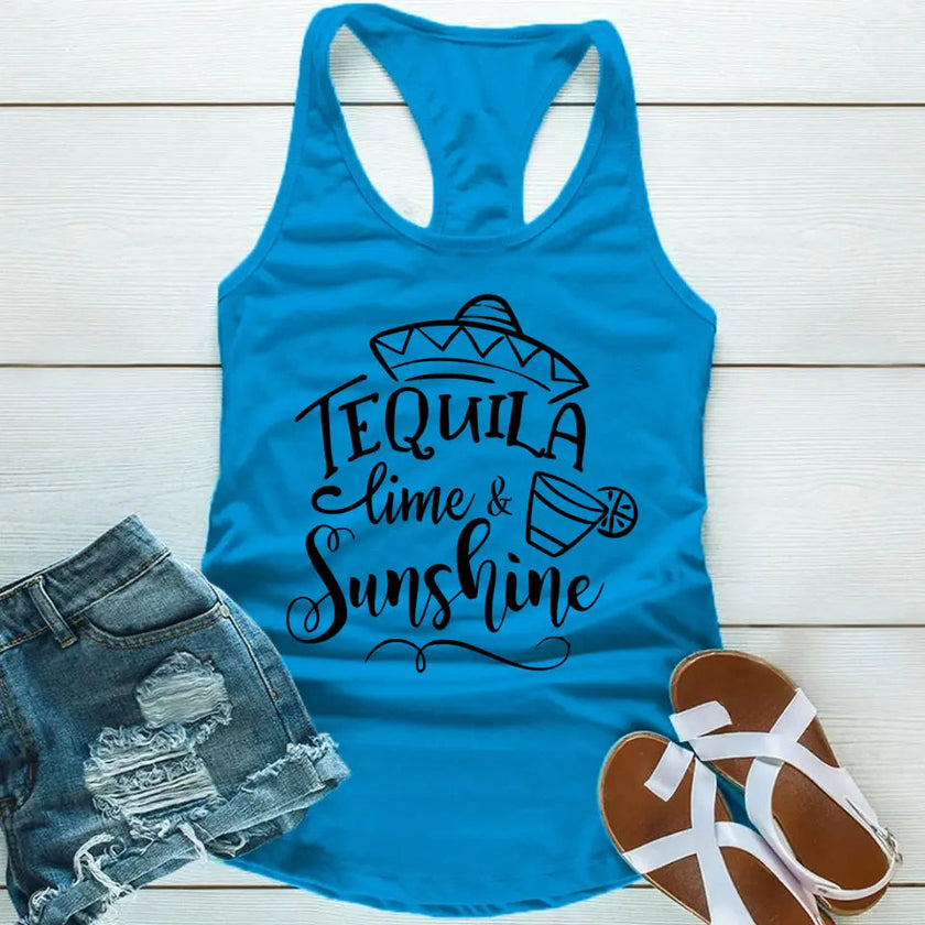 Customizer - Tequila Lime And Sunshine Friends Tank Top