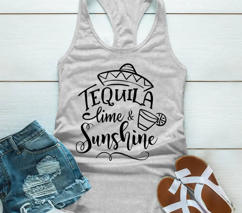 Customizer - Tequila Lime And Sunshine Friends Tank Top