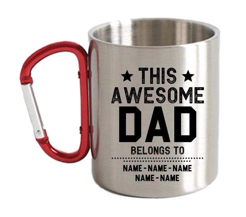 Customizer - This Awesome Dad Belongs To Personalized Carabiner Mug