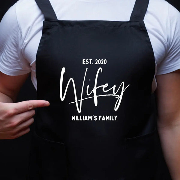 Customizer - Wifey Hubby Established Personalized Apron