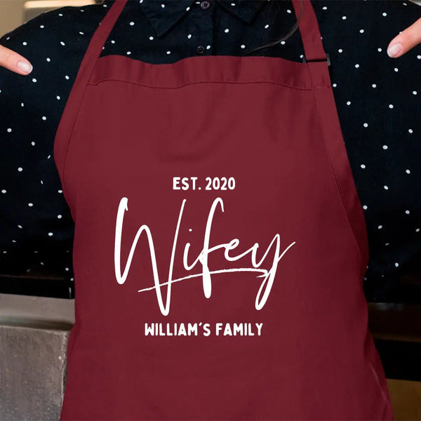 Customizer - Wifey Hubby Established Personalized Apron