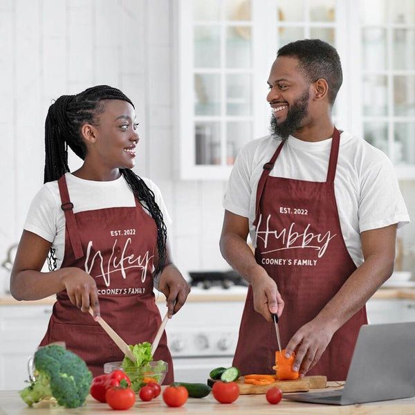 Customizer - Wifey Hubby Established Personalized Apron